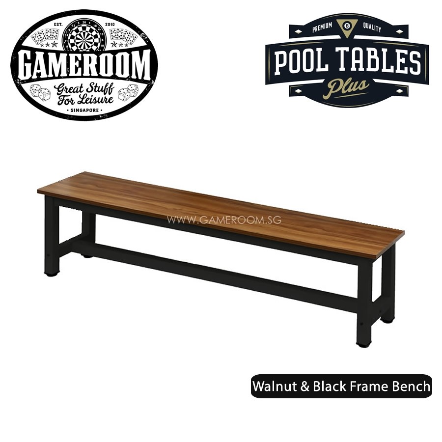 6ft Fusion Bench (Walnut & Black Frame)