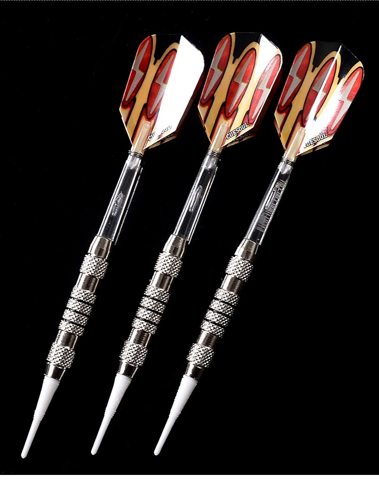 CueSoul 3pcs Soft Tip Dart Set (White Tip)