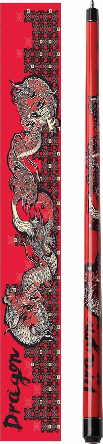 58" Red Underground Dragon Pool Cue