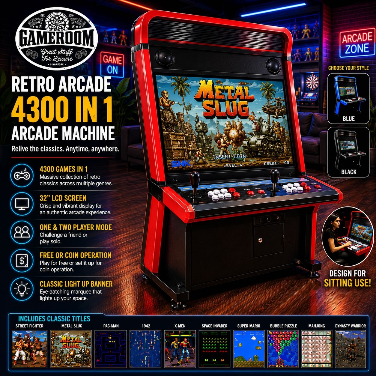 Velix Arcade Machine (Pre order) 4300 Games in 1