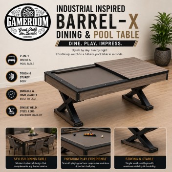 6ft Barrel X Pool Table