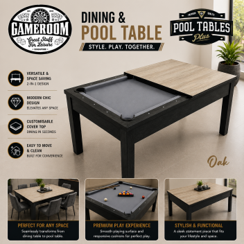 6ft Classic Dining Pool Table (OAK)