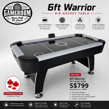 6ft Warrior Edition Air Hockey