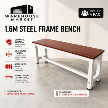 6ft Fusion Bench (White Frame)