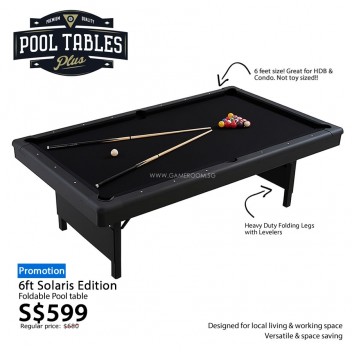 6ft Solaris Foldable Pool Table