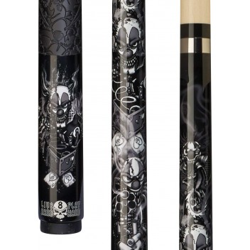 58" Live Hard Killer Clown Pool Cue