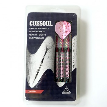 CueSoul 3pcs Soft Tip Dart Set (Pink Shaft)