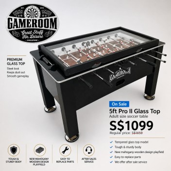 5ft Pro Edition Glass Top Soccer Table