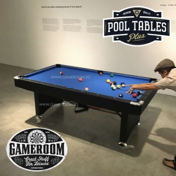 7ft Foldable Pool Table & Table Tennis Top (BLUE CLOTH)