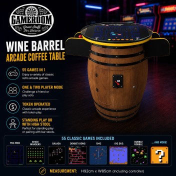 Wine Barrel Arcade 55 Games in 1